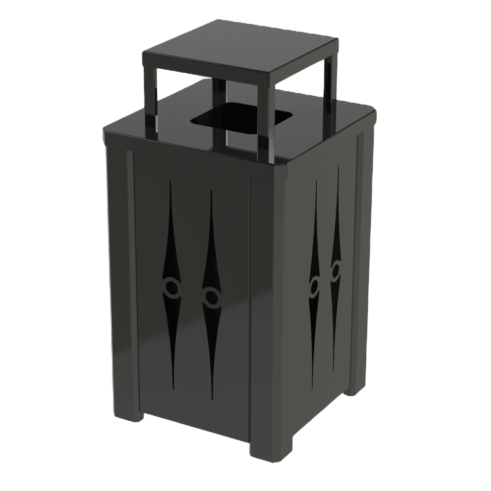 32 Gallon Steel Square Cover Top - Assembly