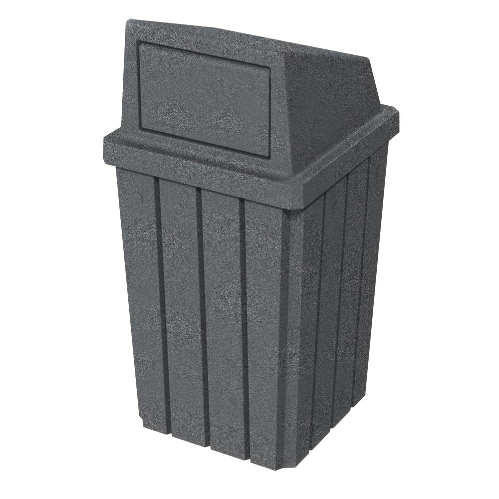 32 Gallon Signature Square | Dome Top Lid - Assembly - Dark Granite - Anchorline Supply