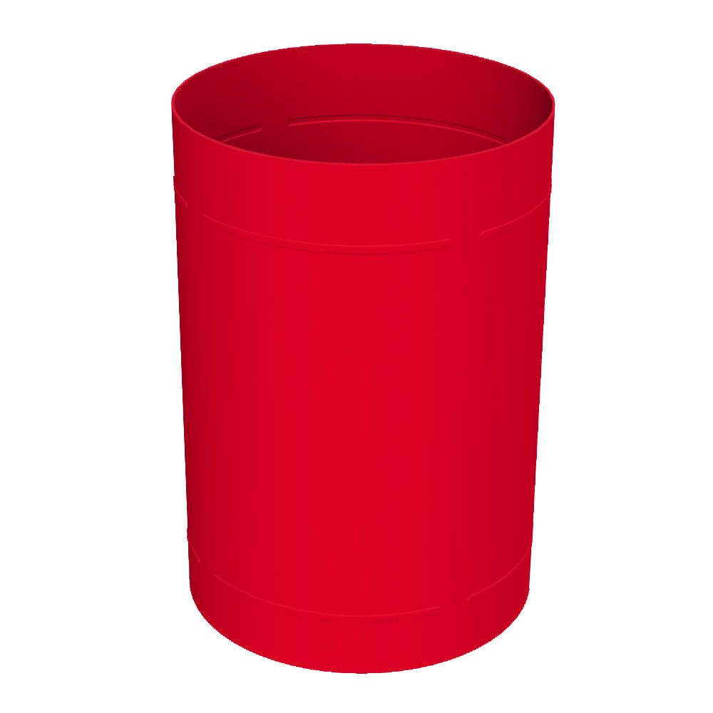 55 Gallon Round Classic Receptacle - Orange - Anchorline Supply