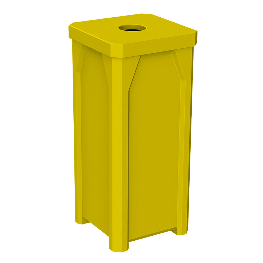 22 Gallon Classic Square | 5" Recycle Lid - Assembly - Blue - Anchorline Supply