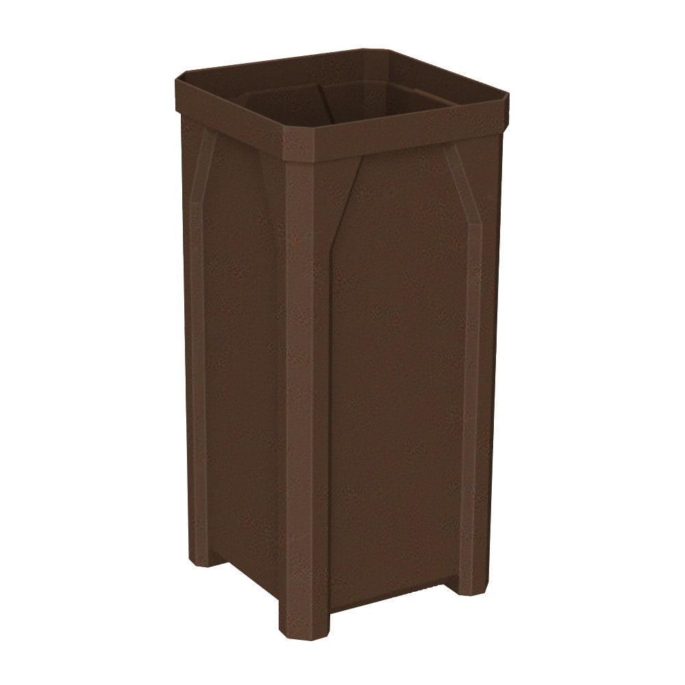 22 Gallon Square Classic Receptacle - White - Anchorline Supply