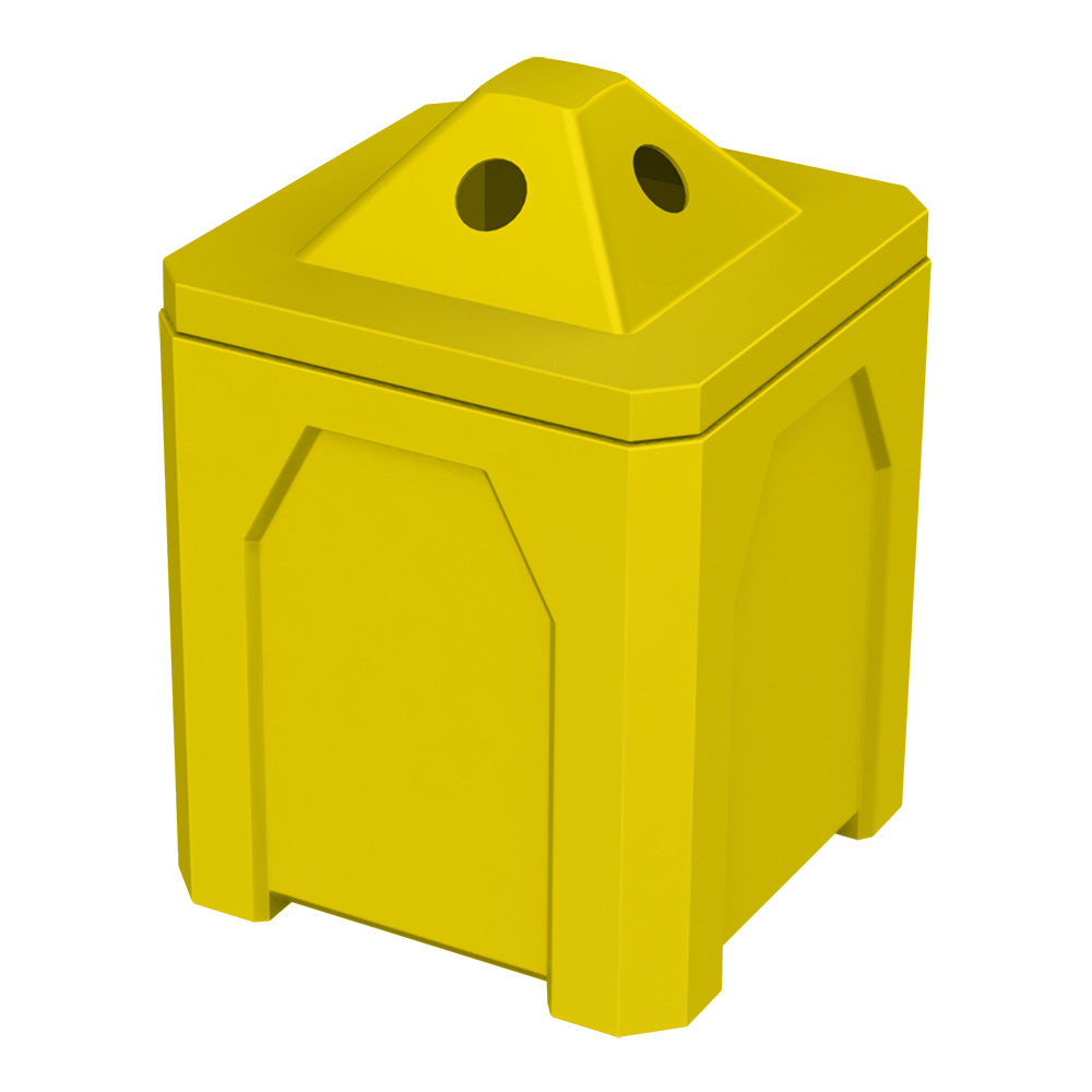 52 Gallon Classic Square | Pyramid Top - Assembly - Blue - Anchorline Supply