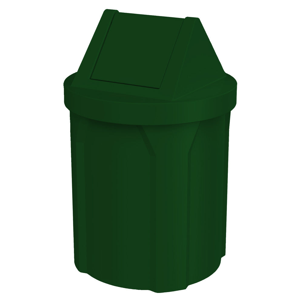 42 Gallon Classic Round | Swing Top Lid - Assembly - Green Granite - Anchorline Supply