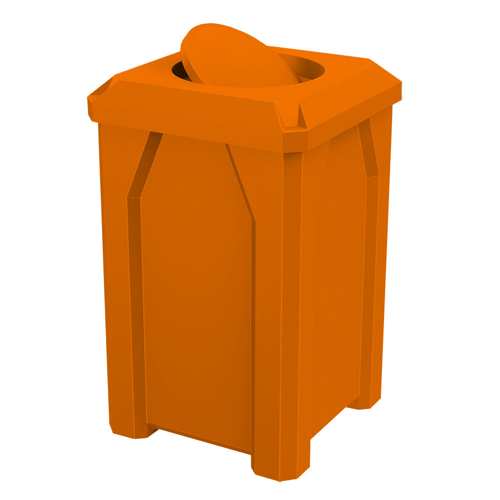 32 Gallon Classic Square | Bug Barrier Lid - Assembly - Orange - Anchorline Supply