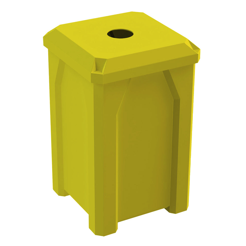32 Gallon Classic Square | 5" Recycle Lid - Assembly - Green - Anchorline Supply