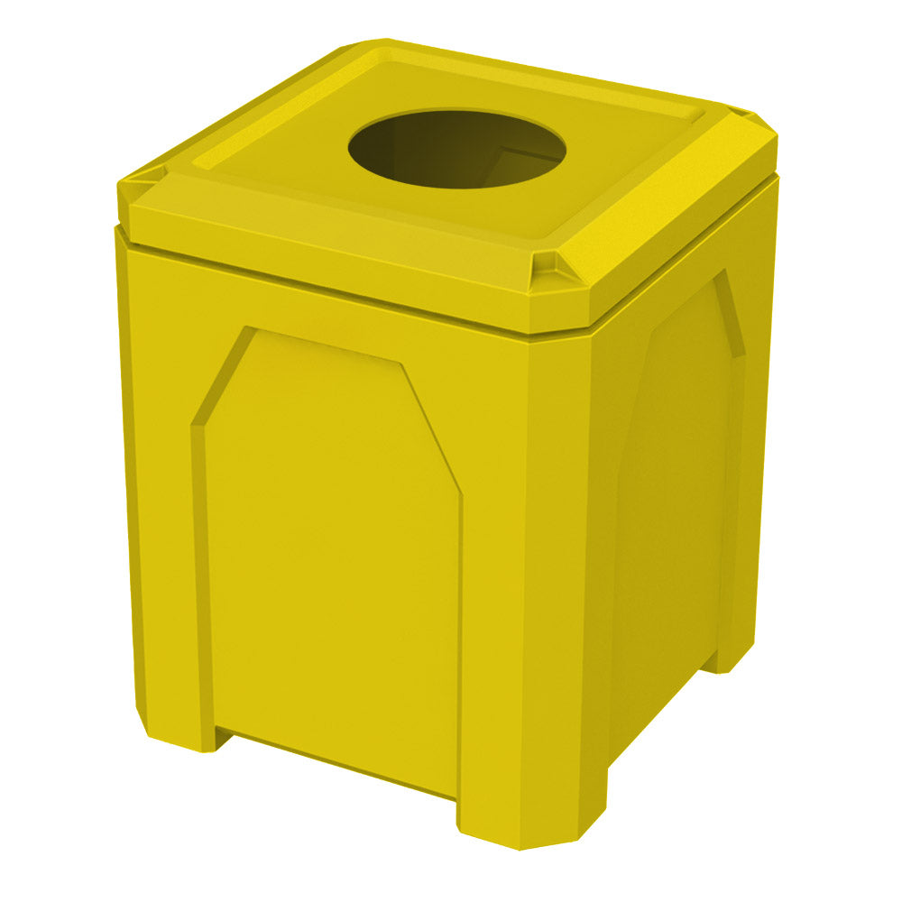 52 Gallon Classic Square | 11.5" Recycling Lid - Assembly - Green - Anchorline Supply