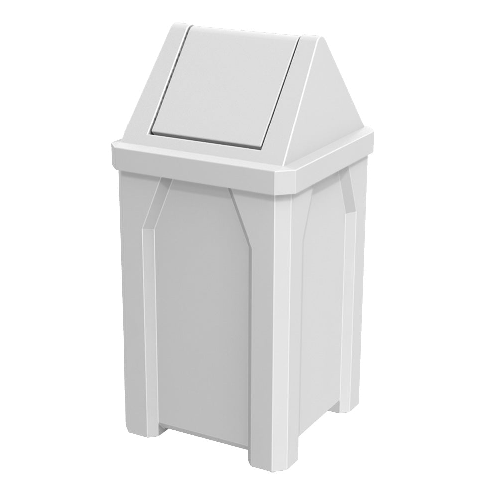 32 Gallon Classic Square | Swing Top Lid - Assembly - Brown - Anchorline Supply