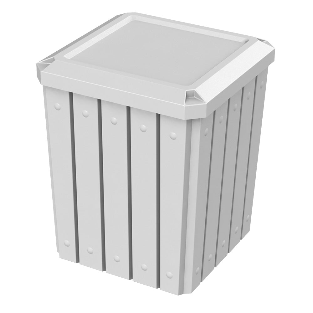 52 Gallon Signature Square | Flat Lid Dust Top - Assembly - Green - Anchorline Supply