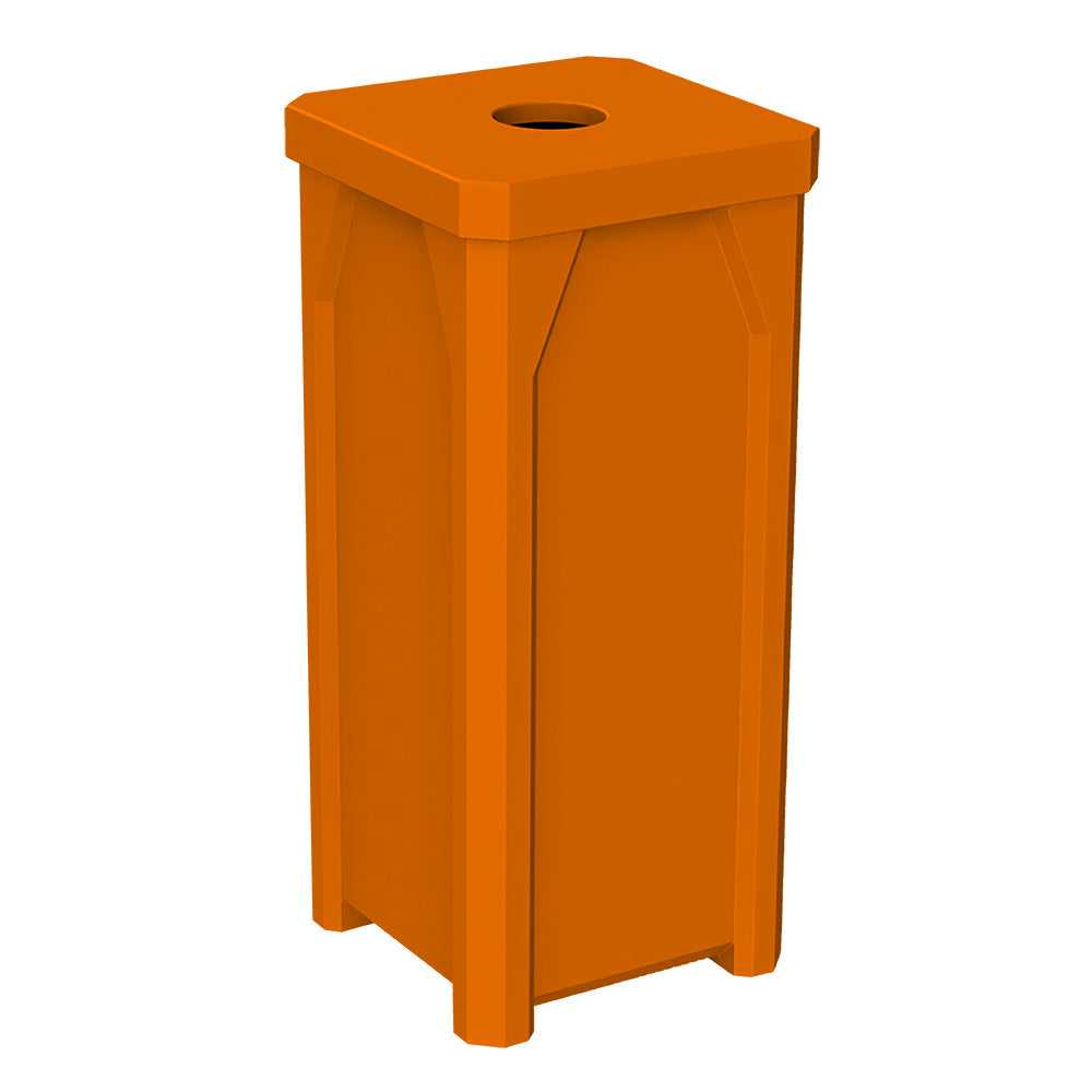 22 Gallon Classic Square | 5" Recycle Lid - Assembly - Black - Anchorline Supply