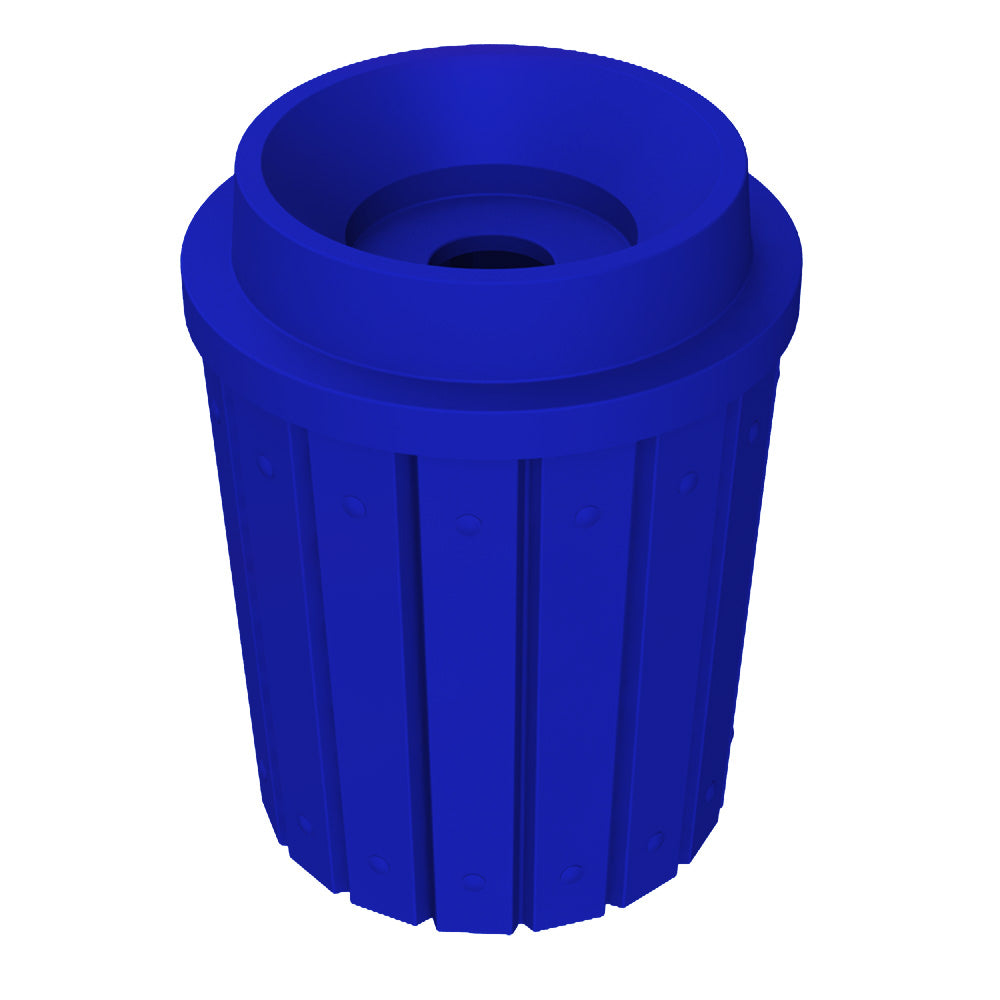 42 Gallon Signature Round | Funnel Top with 5" Hole - Assembly - Blue - Anchorline Supply