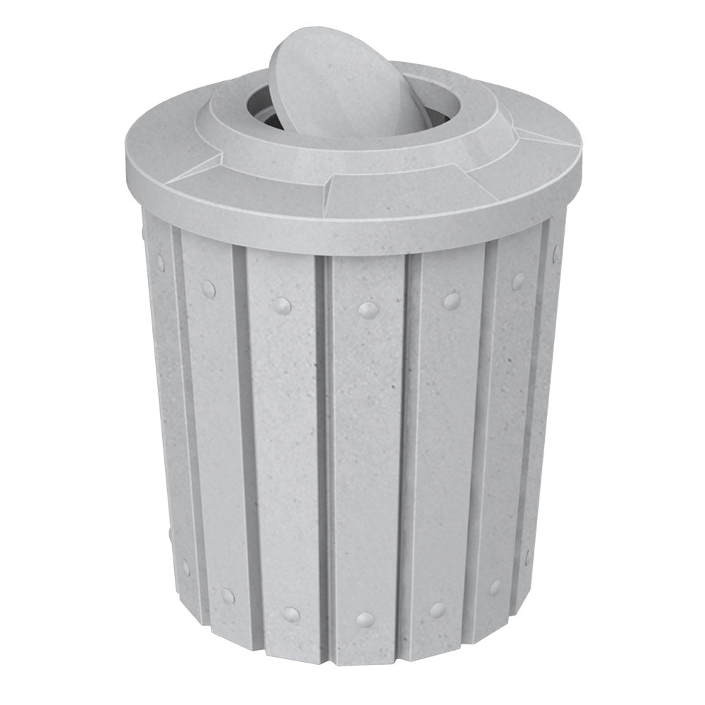 42 Gallon Signature Round | Flat Top with Bug Barrier - Assembly - Red - Anchorline Supply