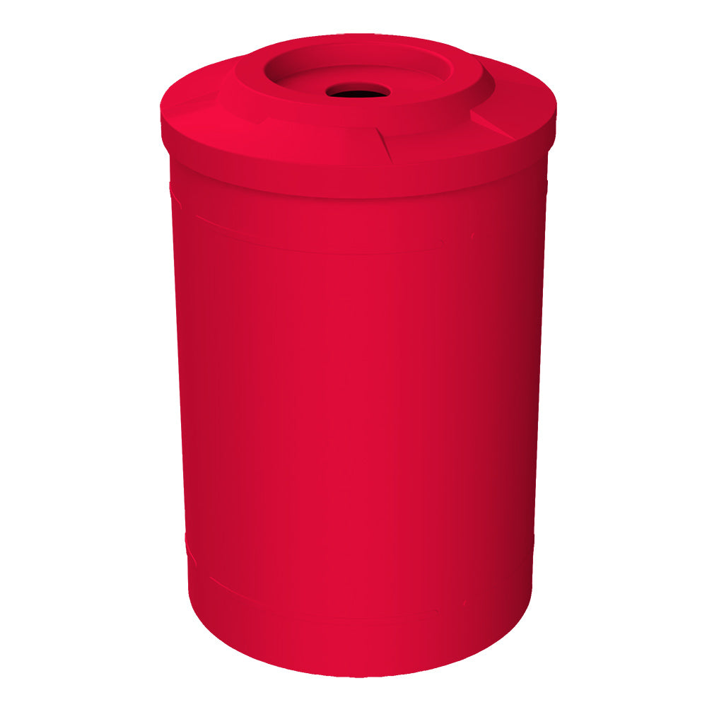 55 Gallon Classic Round | Flat top with 5" hole Lid - Assembly - Green - Anchorline Supply