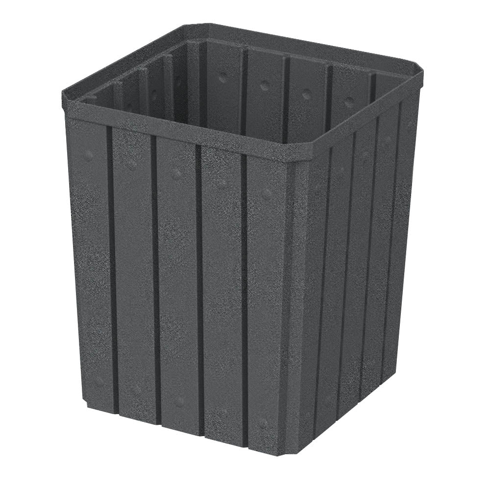 52 Gallon Square Signature Receptacle - Brown Granite - Anchorline Supply