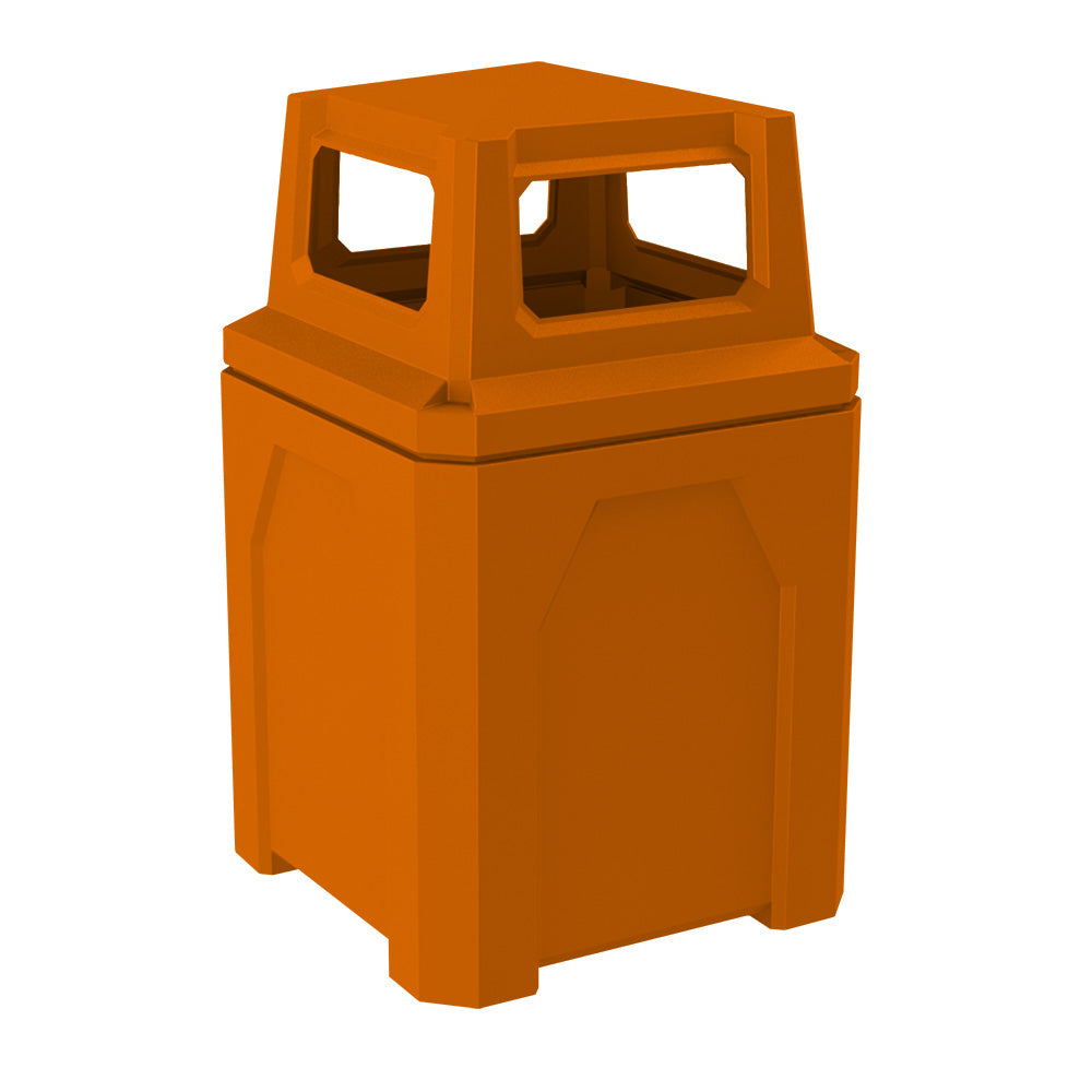 52 Gallon Classic Square | 4-Way Top - Assembly - Orange - Anchorline Supply