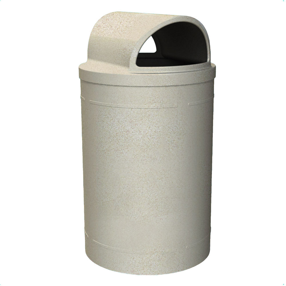 55 Gallon Classic Round | 2-Way Open Top - Assembly - Beige Granite - Anchorline Supply