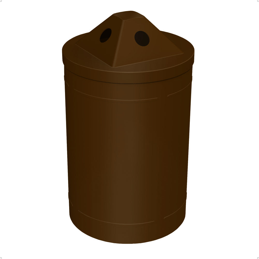 55 Gallon Classic Round | Pyramid with 3.5" holes Top - Assembly - Blue - Anchorline Supply