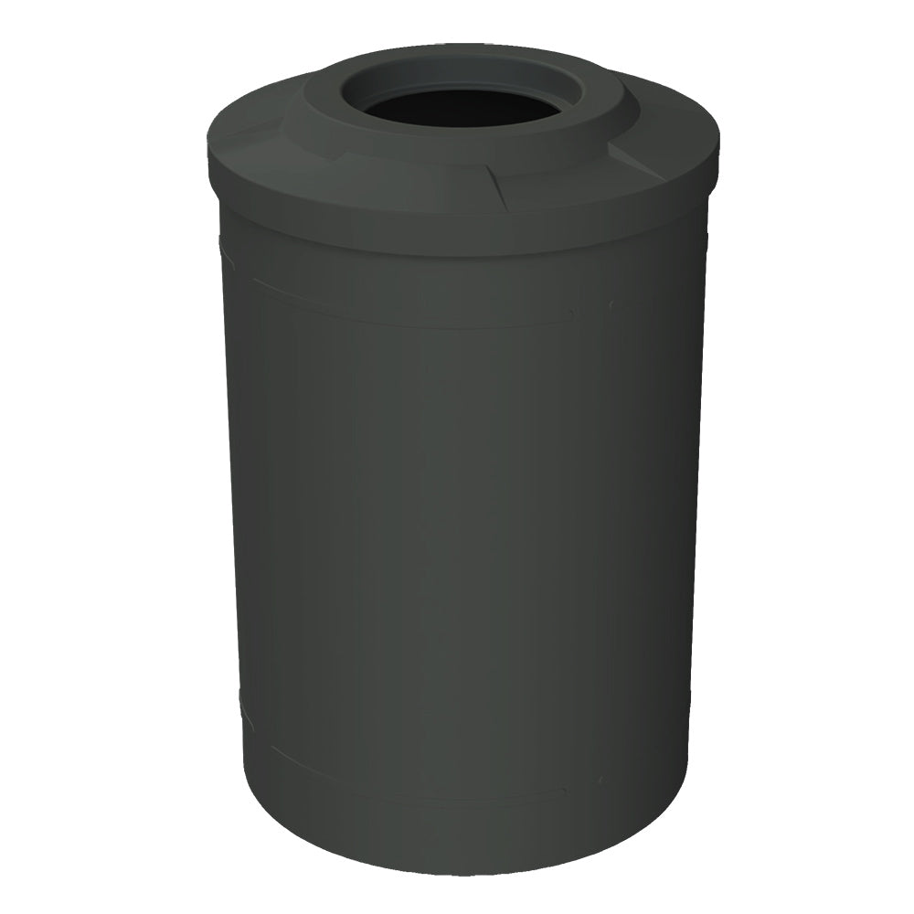 55 Gallon Classic Round | Flat top with 11.5" hole Lid - Assembly - Light Granite - Anchorline Supply