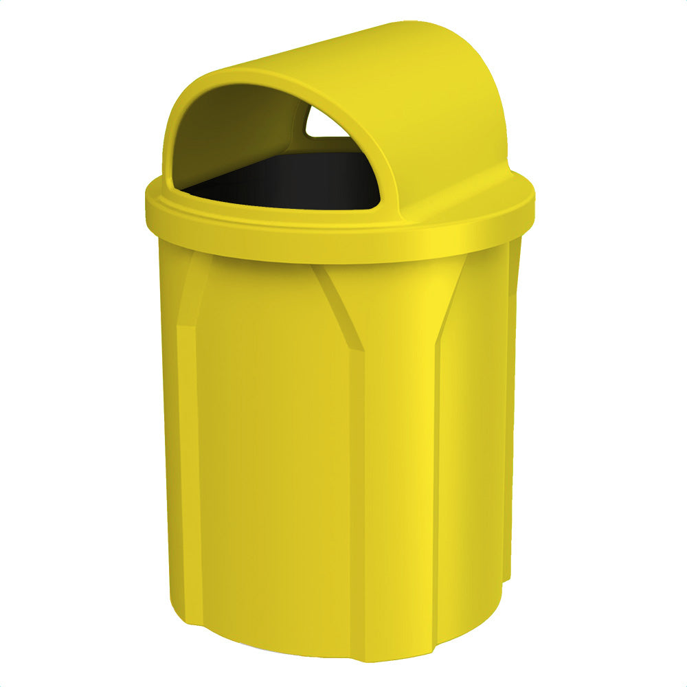42 Gallon Classic Round | 2-Way Open Lid - Assembly - Black - Anchorline Supply