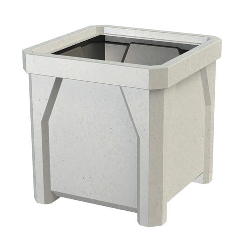 24" Square Plastic Planter - Blue - Anchorline Supply