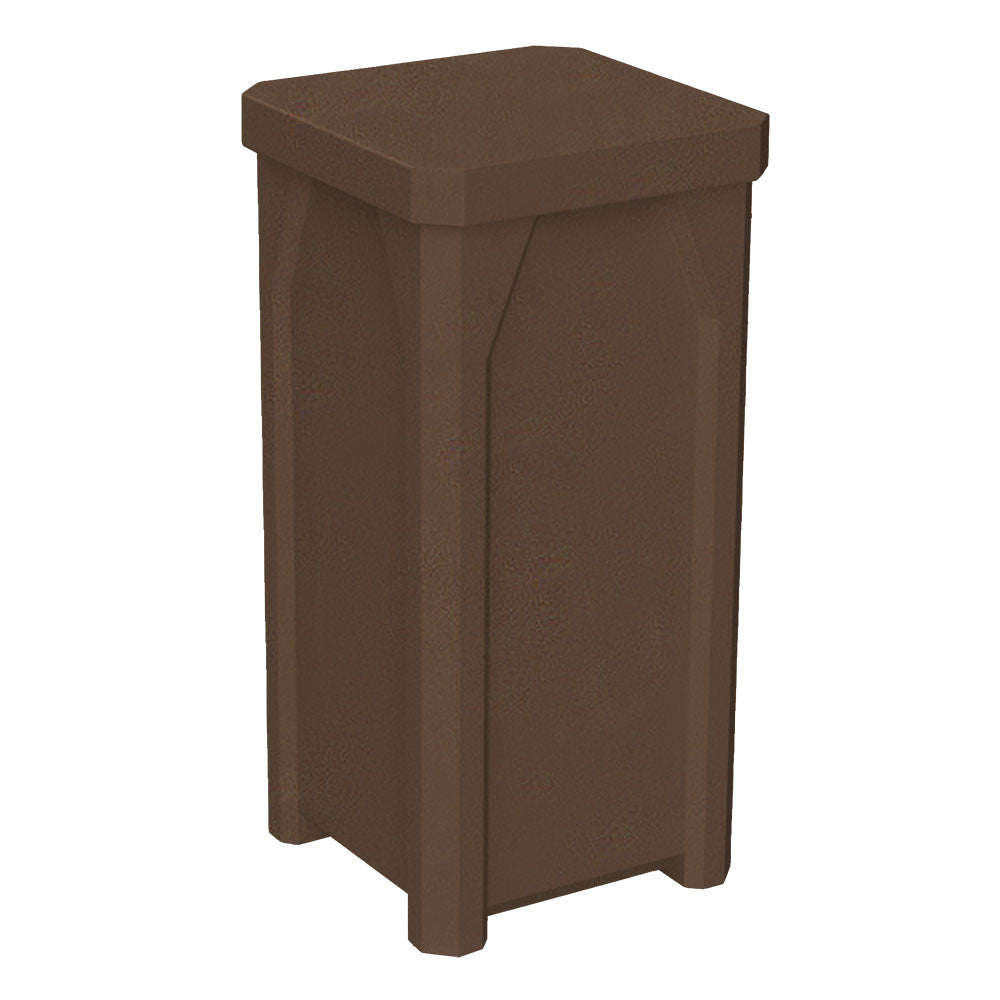 22 Gallon Classic Square | Flat Lid Dust Cover - Assembly - White - Anchorline Supply