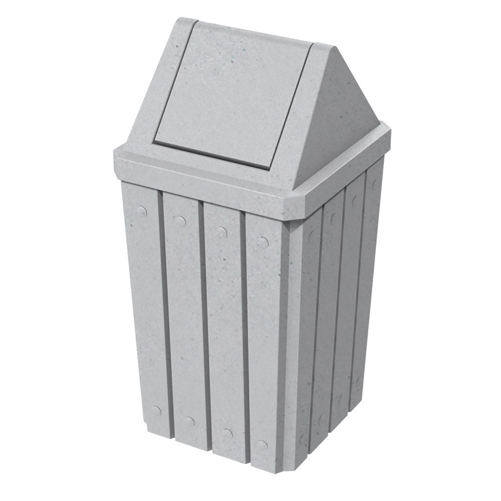 32 Gallon Signature Square | Swing Top Lid - Assembly - Orange - Anchorline Supply