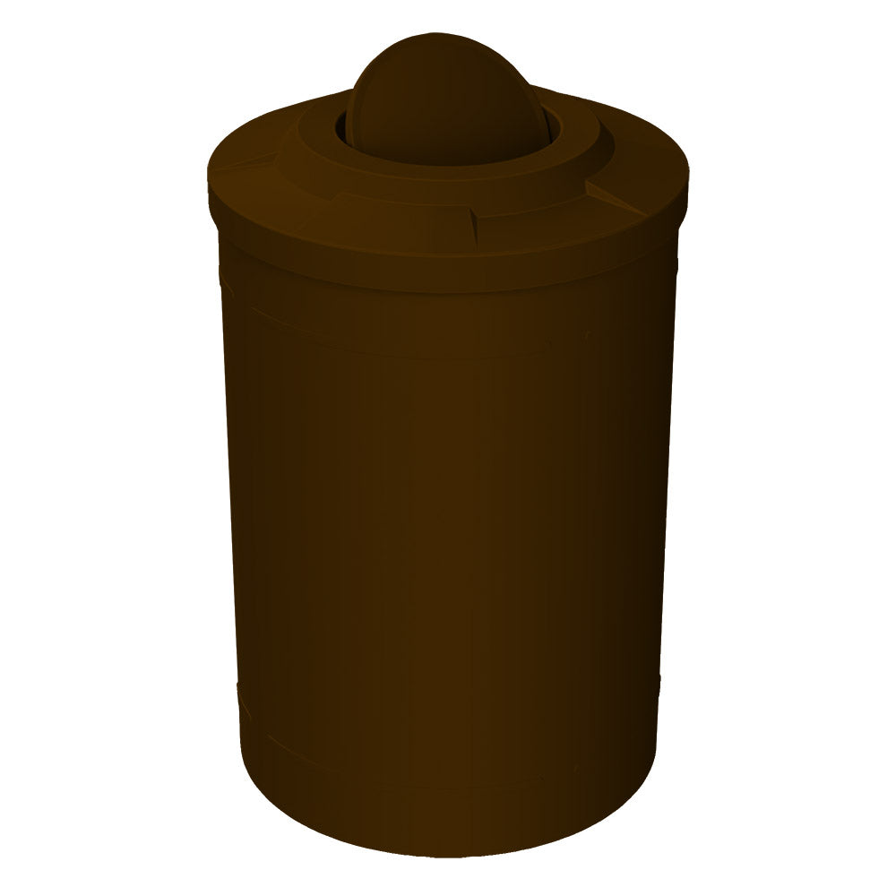 55 Gallon Classic Round | Flat Top with Bug Barrier - Assembly - Dark Granite - Anchorline Supply