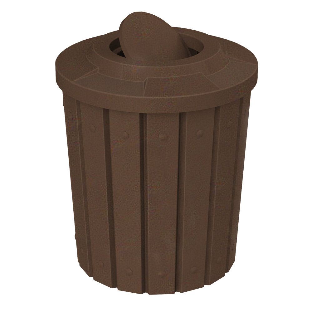 42 Gallon Signature Round | Flat Top with Bug Barrier - Assembly - Yellow - Anchorline Supply
