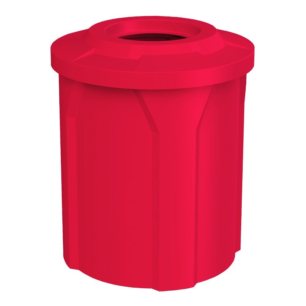 42 Gallon Classic Round | Flat Lid with 11.5" hole - Assembly - Orange - Anchorline Supply