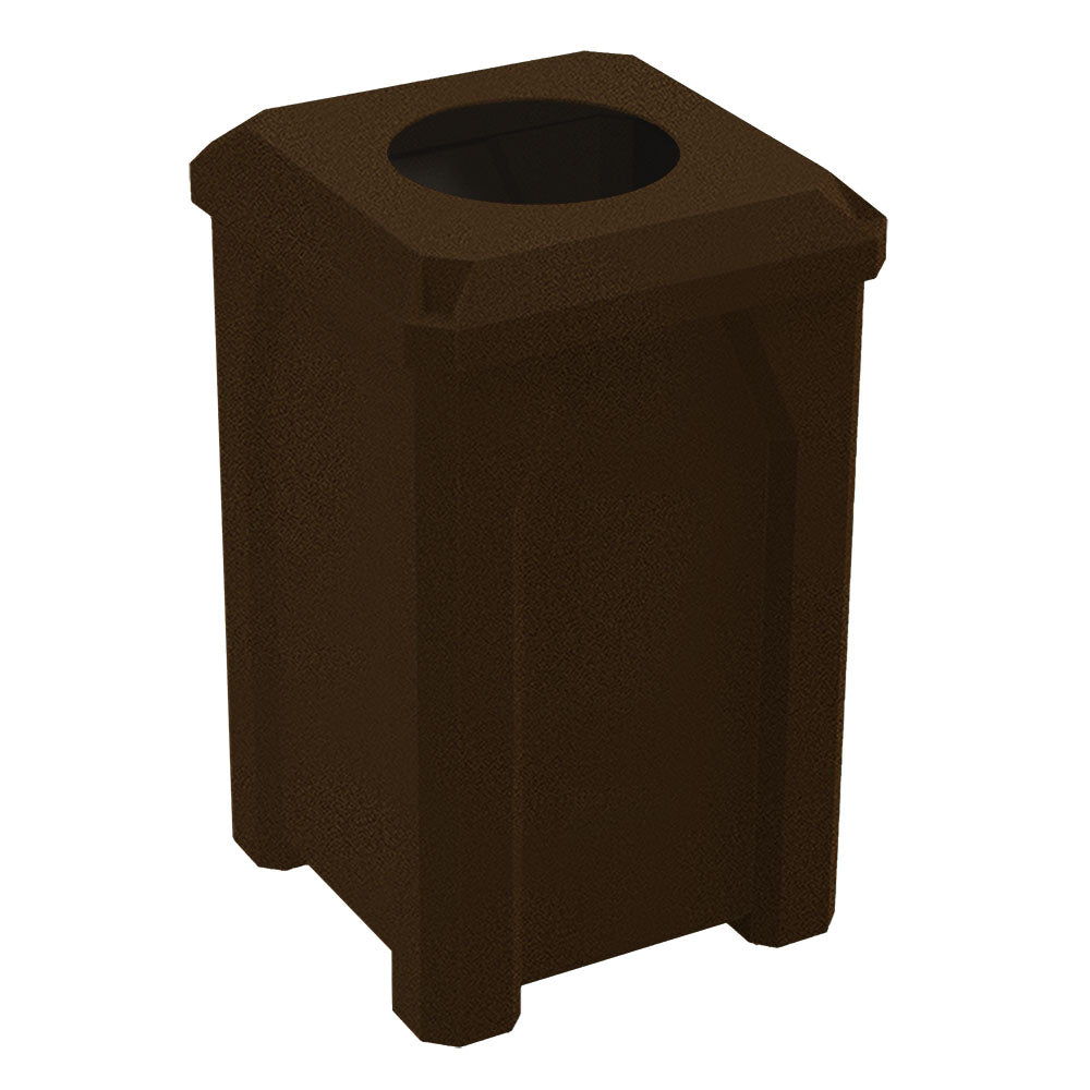 32 Gallon Classic Square | 11.5" Recycle Lid - Assembly - Dark Granite - Anchorline Supply