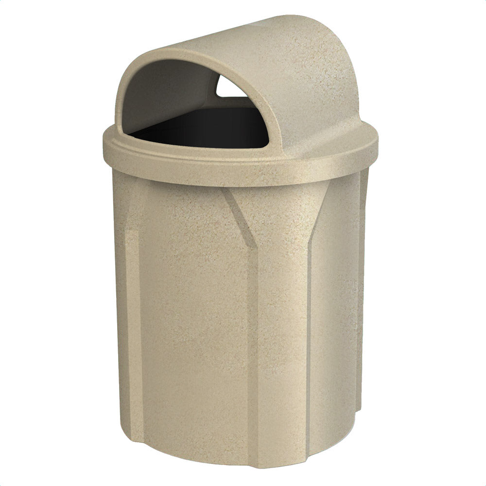 42 Gallon Classic Round | 2-Way Open Lid - Assembly - Beige Granite - Anchorline Supply
