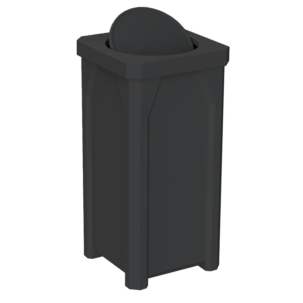 22 Gallon Classic Square | Bug Barrier Lid - Assembly - Dark Granite - Anchorline Supply