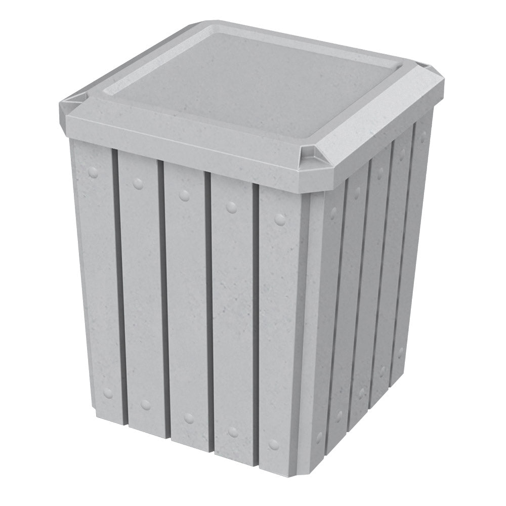 52 Gallon Signature Square | Flat Lid Dust Top - Assembly - Red - Anchorline Supply