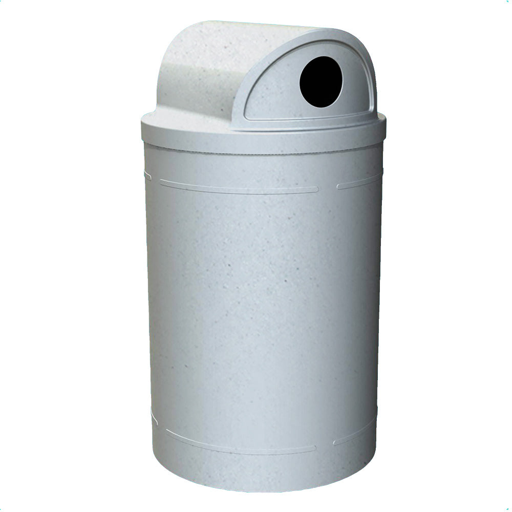 55 Gallon Classic Round | 2-Way with 5" inch holes Top - Assembly - Brown Granite - Anchorline Supply