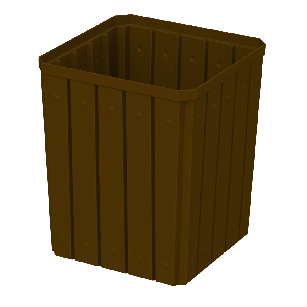 52 Gallon Square Signature Receptacle - Dark Granite - Anchorline Supply