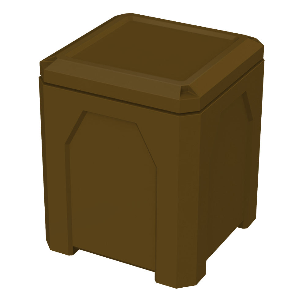 52 Gallon Classic Square | Flat Lid Dust Cover - Assembly - Beige Granite - Anchorline Supply