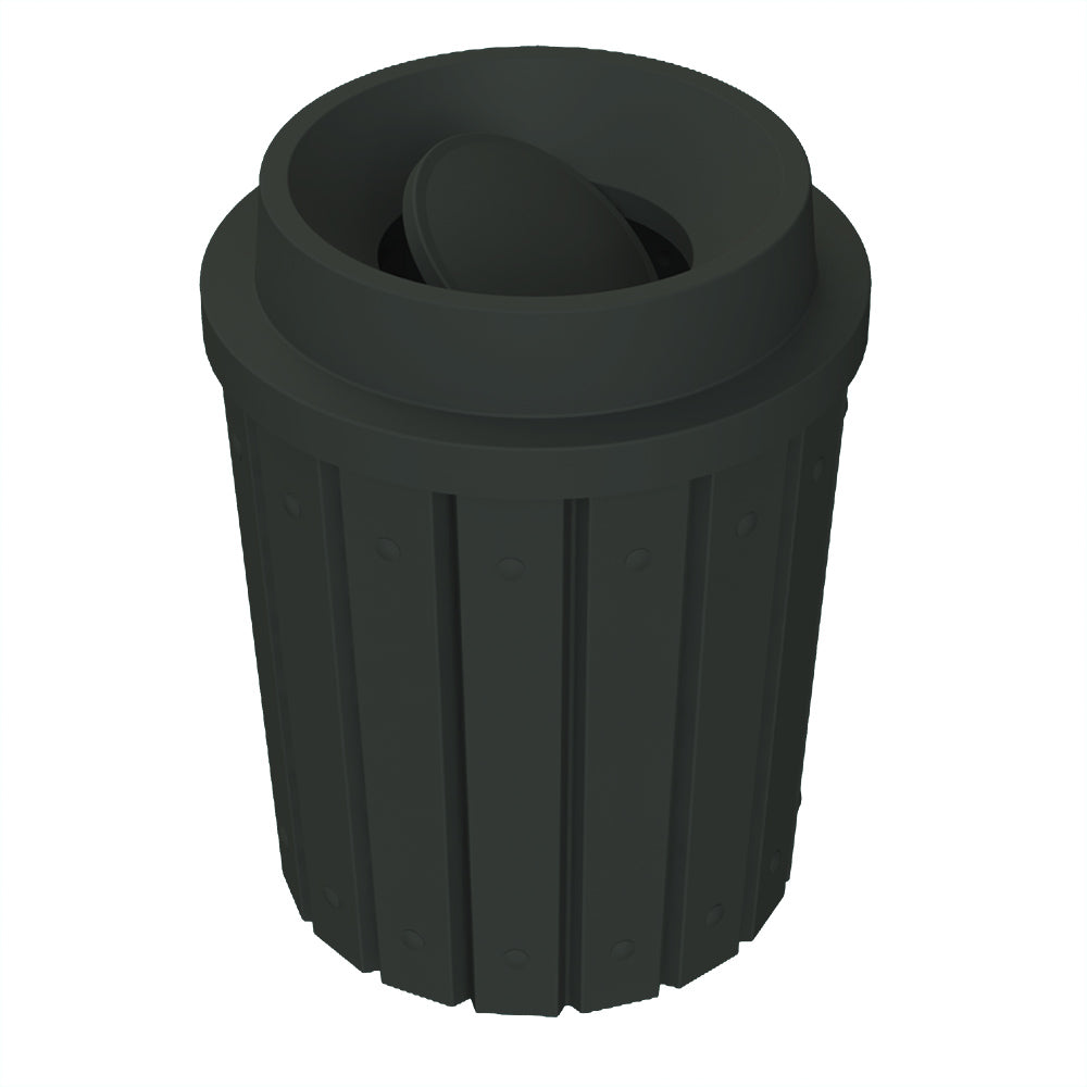 42 Gallon Signature Round | Funnel Top with Bug Barrier - Assembly - Green Granite - Anchorline Supply