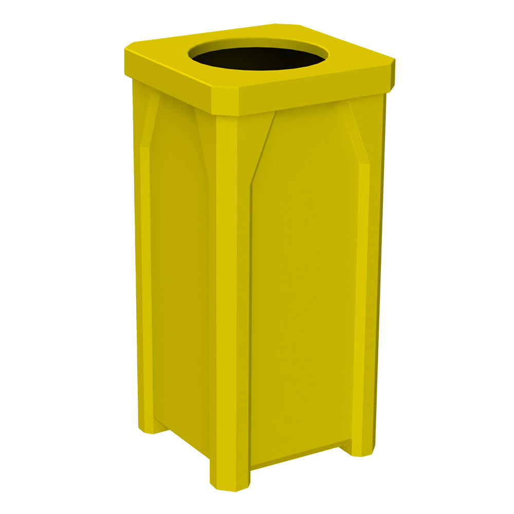 22 Gallon Classic Square | 11.5" Recycle Lid Assembly - Black - Anchorline Supply