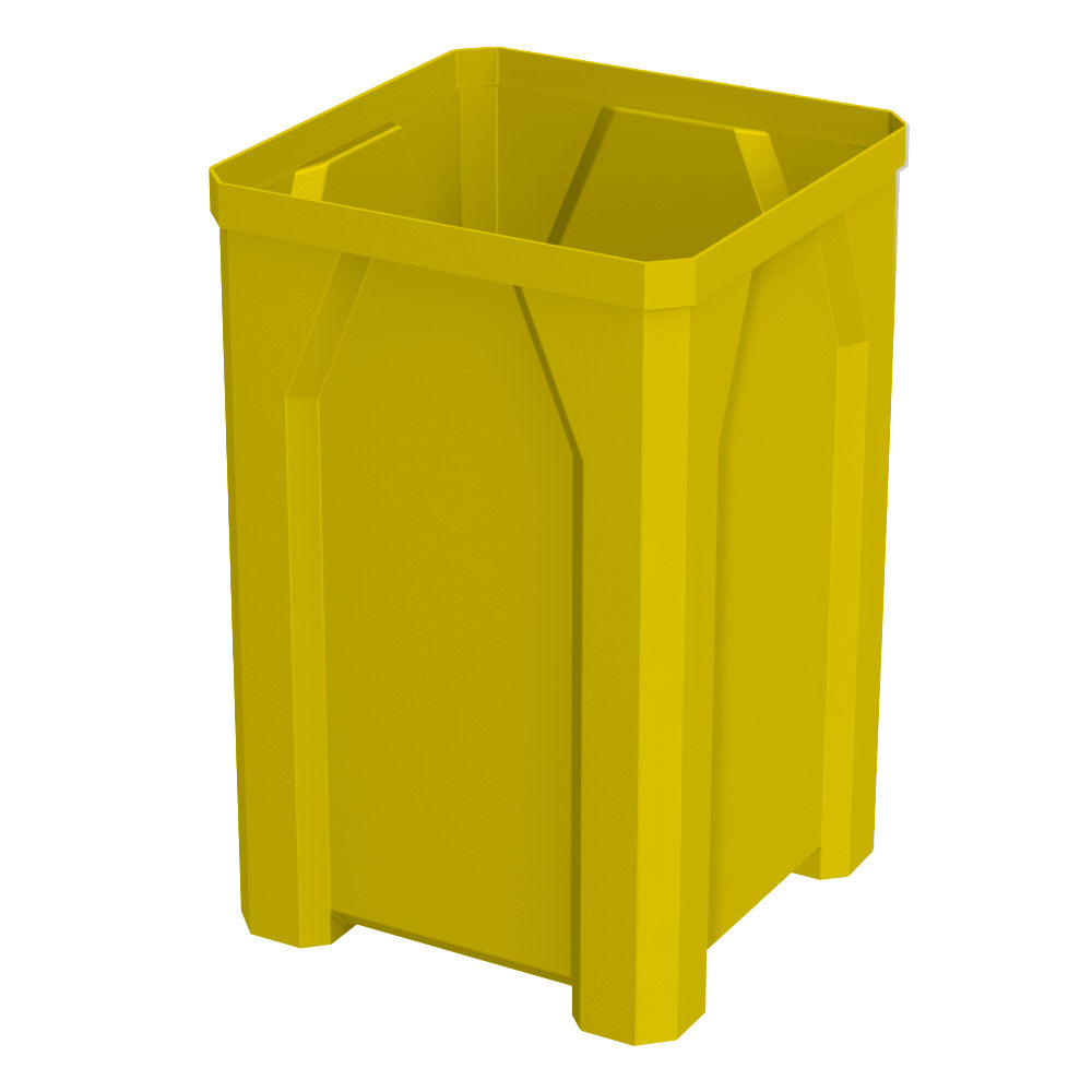 32 Gallon Square Classic Receptacle - Brown - Anchorline Supply