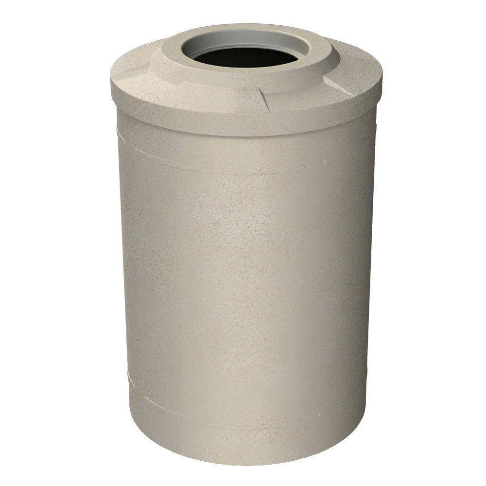 55 Gallon Classic Round | Flat top with 11.5" hole Lid - Assembly - Green Granite - Anchorline Supply