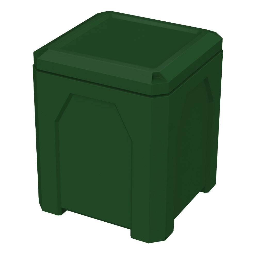 52 Gallon Classic Square | Flat Lid Dust Cover - Assembly - Brown - Anchorline Supply