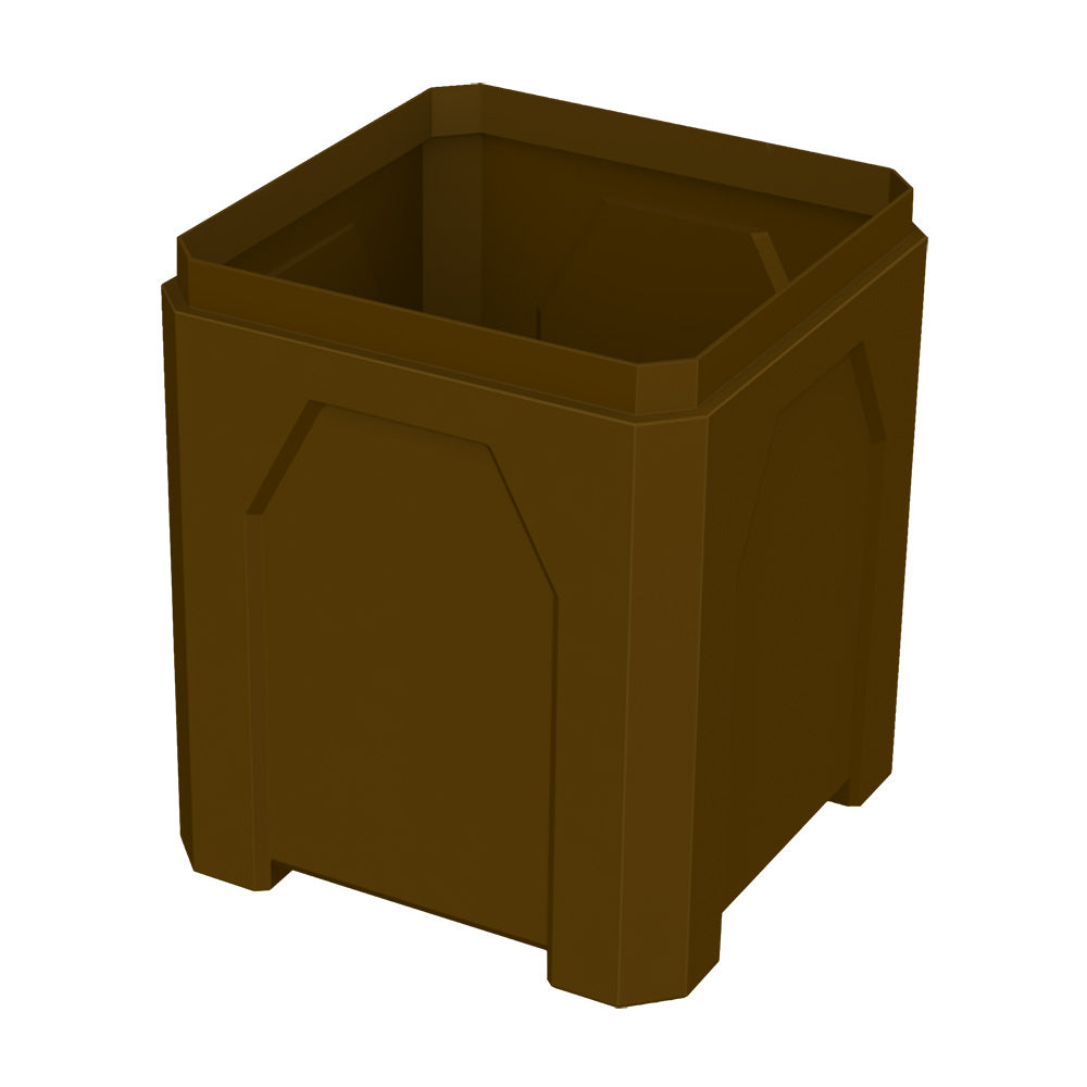 52 Gallon Square Classic Receptacle - Orange - Anchorline Supply
