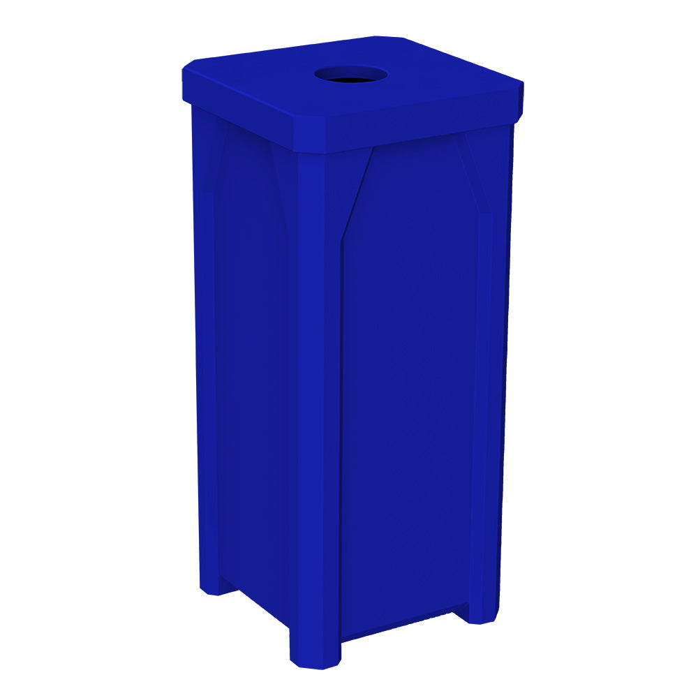 22 Gallon Classic Square | 5" Recycle Lid - Assembly - Light Granite - Anchorline Supply