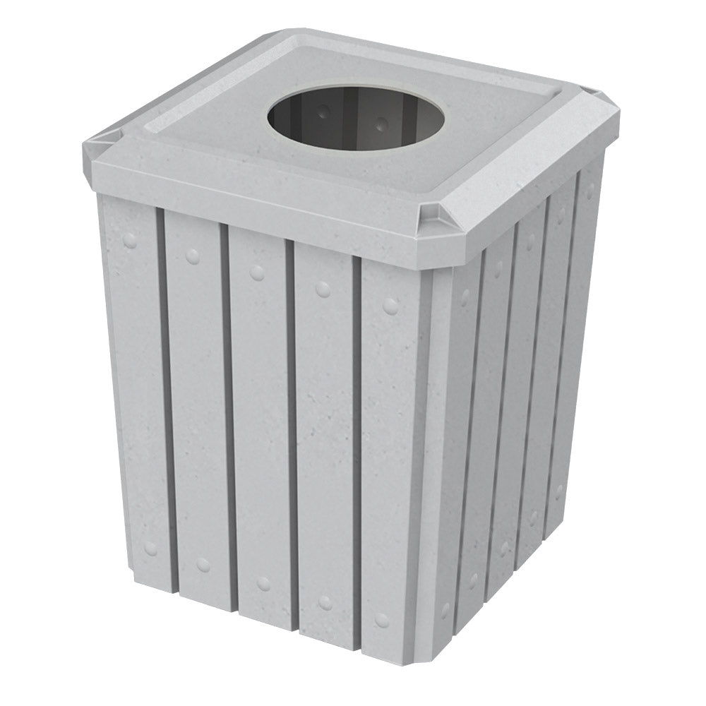 52 Gallon Signature Square | Flat Lid with 11.5" Hole - Assembly - Red - Anchorline Supply