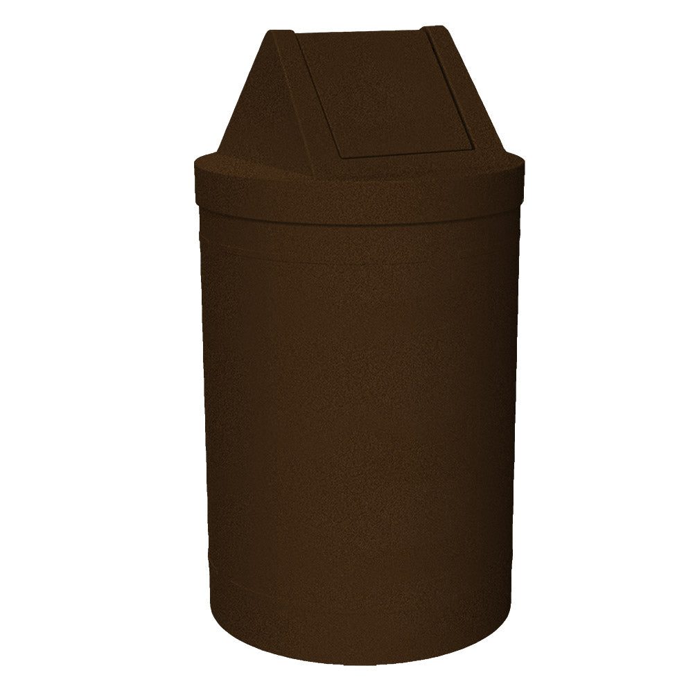 55 Gallon Classic Round | Swing Top - Assembly - Brown Granite - Anchorline Supply