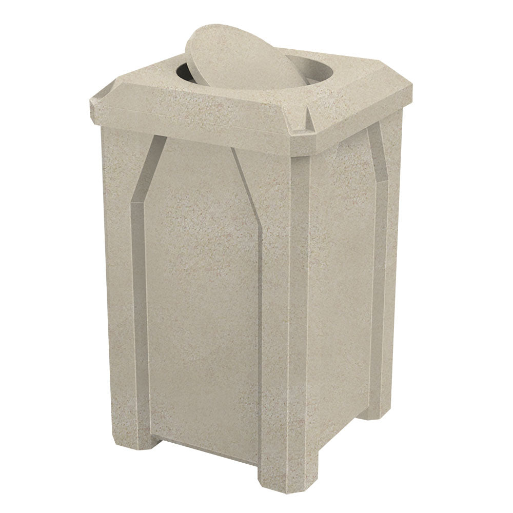 32 Gallon Classic Square | Bug Barrier Lid - Assembly - Brown - Anchorline Supply