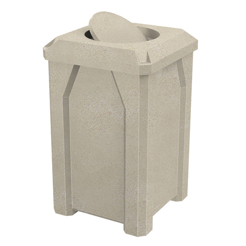 32 Gallon Classic Square | Bug Barrier Lid - Assembly - Brown - Anchorline Supply
