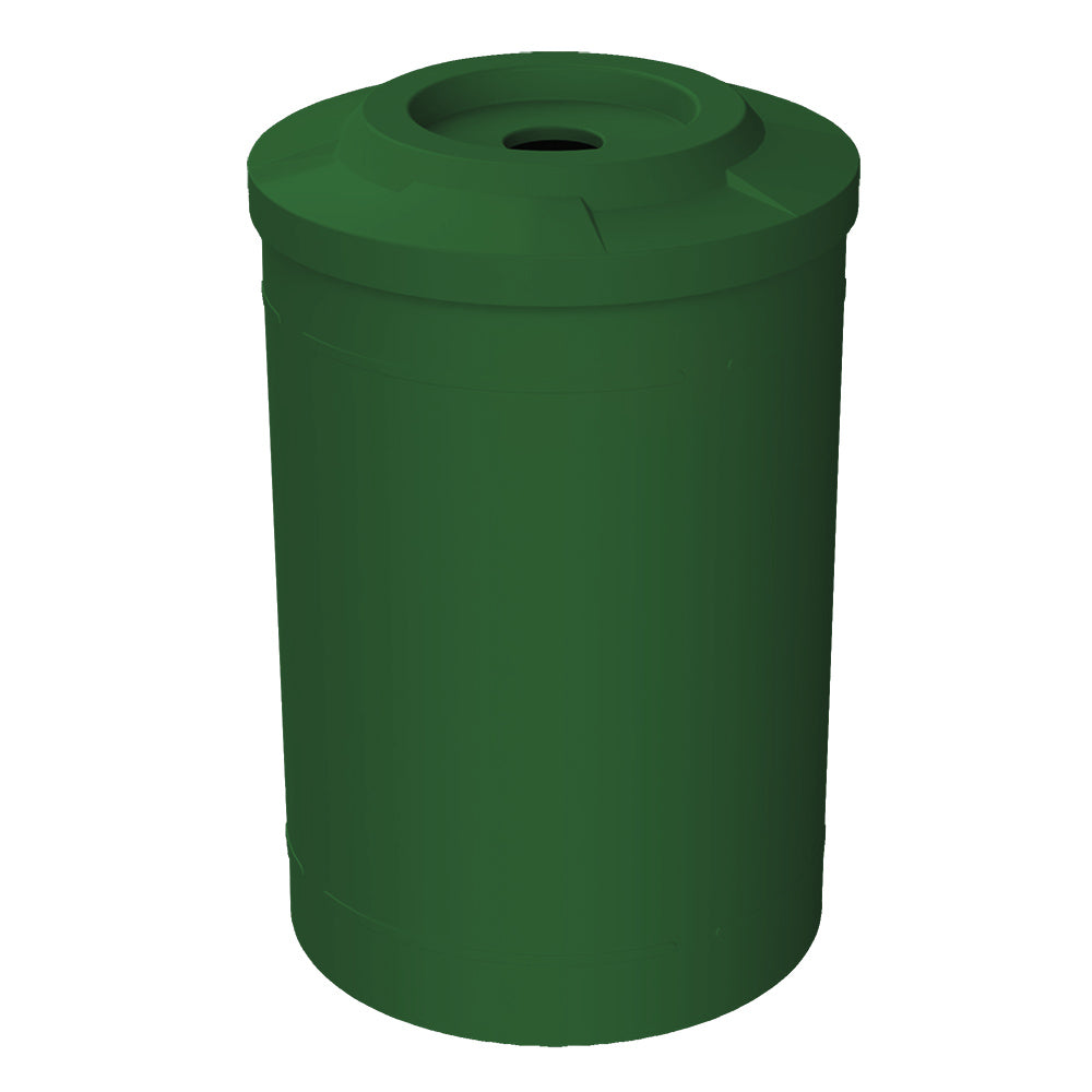 55 Gallon Classic Round | Flat top with 5" hole Lid - Assembly - White - Anchorline Supply