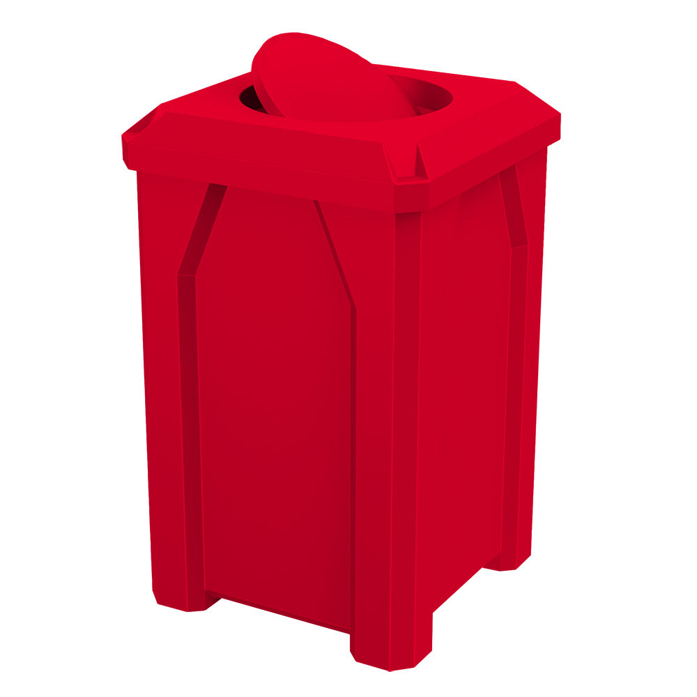 32 Gallon Classic Square | Bug Barrier Lid - Assembly - Red - Anchorline Supply