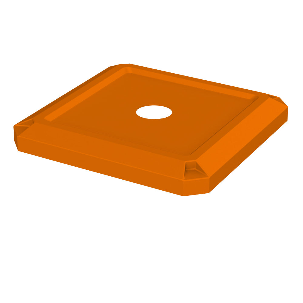 5" Recycle Lid (fits 52 gallon square) - Orange - Anchorline Supply