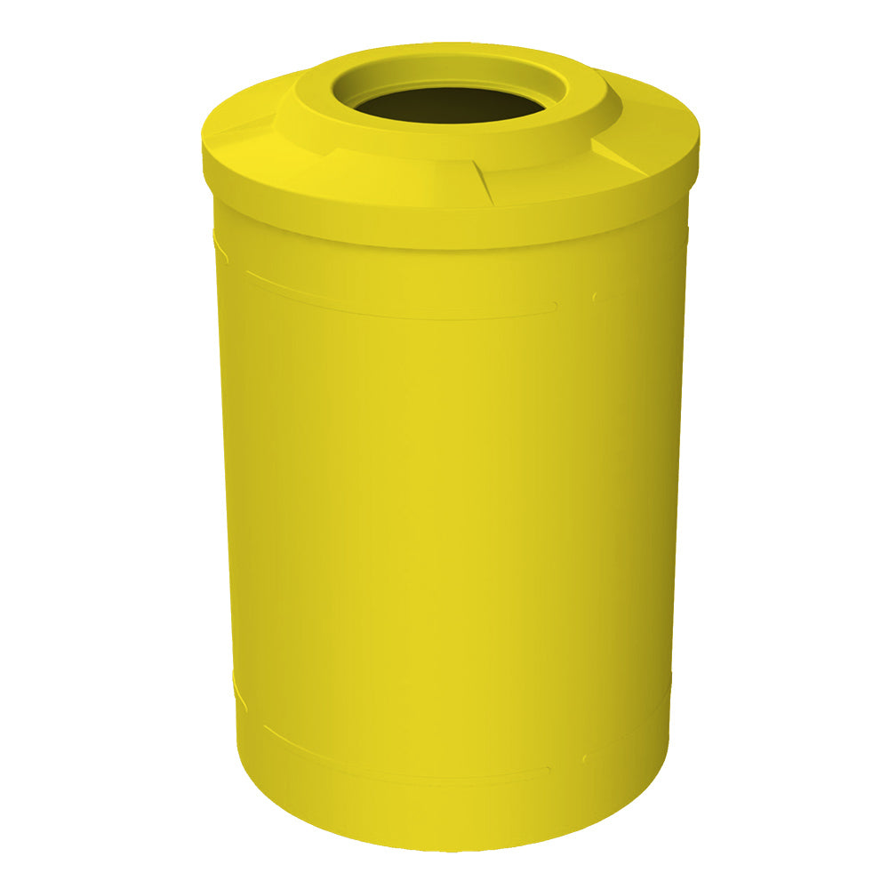 55 Gallon Classic Round | Flat top with 11.5" hole Lid - Assembly - Brown - Anchorline Supply